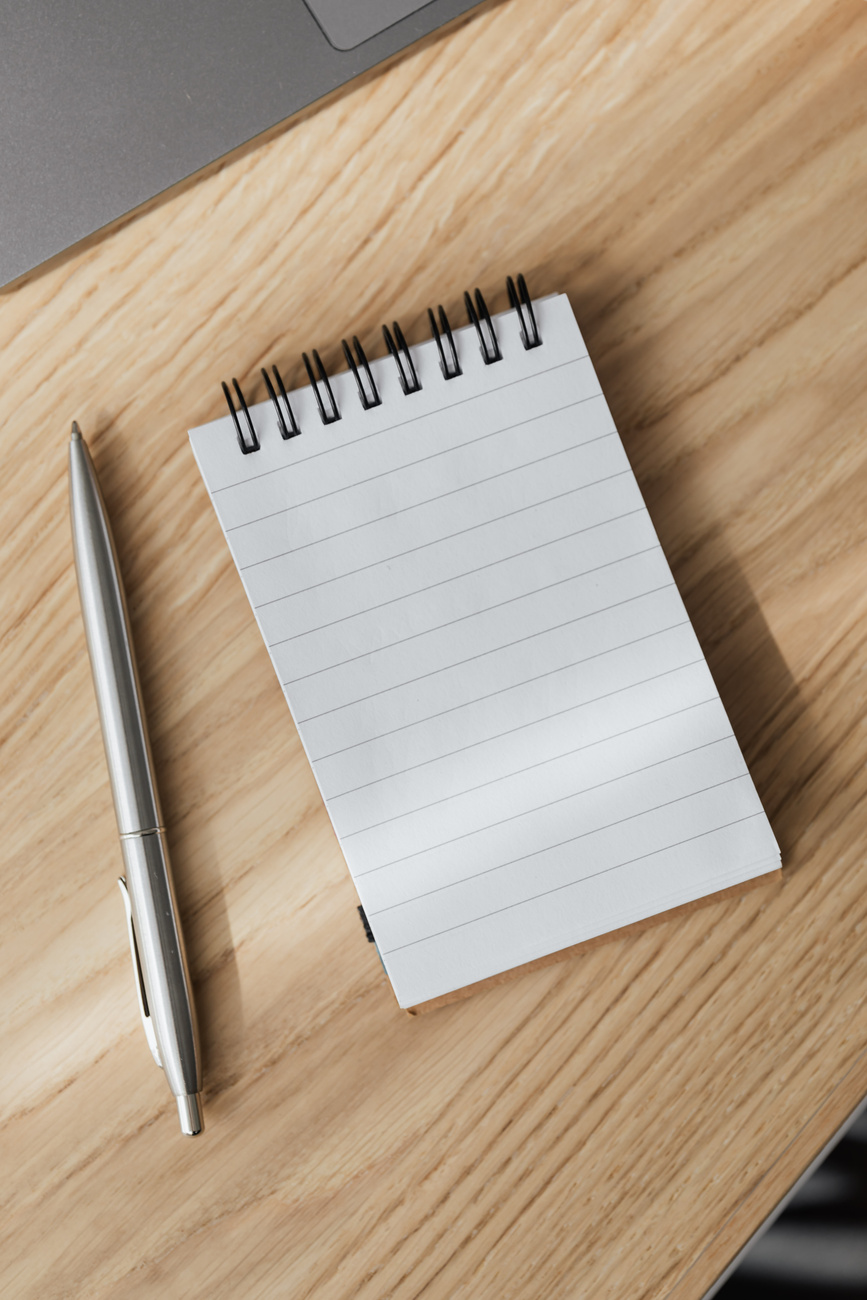 Blank Stationery on Wooden Surface 